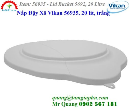 Nắp Đậy Xô Vikan 56935, 20 lít (trắng)