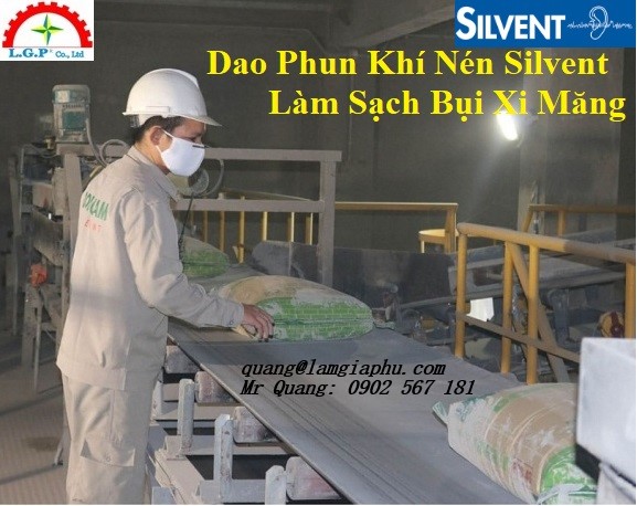 Khí Nén Thổi Sạch Bụi Xi Măng - Silvent