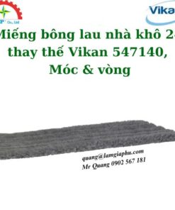 Miếng bông lau nhà khô 24 thay thế Vikan 547140, Móc & vòng