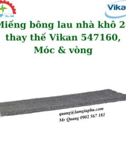 Miếng bông lau nhà khô 24 thay thế Vikan 547160, Móc & vòng
