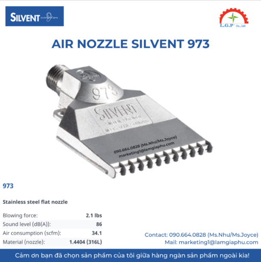 VÒI PHUN KHÍ - SILVENT 973