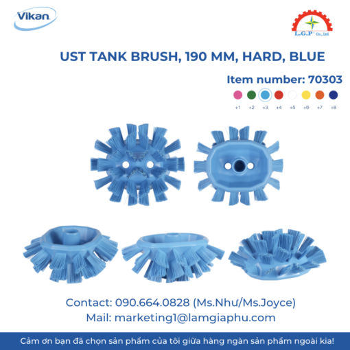 UST Tank Brush, 190 mm, Hard, Blue.