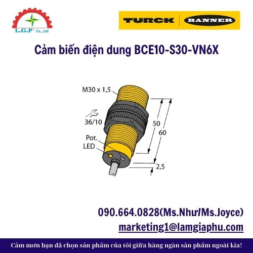 Cảm biến điện dung BCE10-S30-VN6X