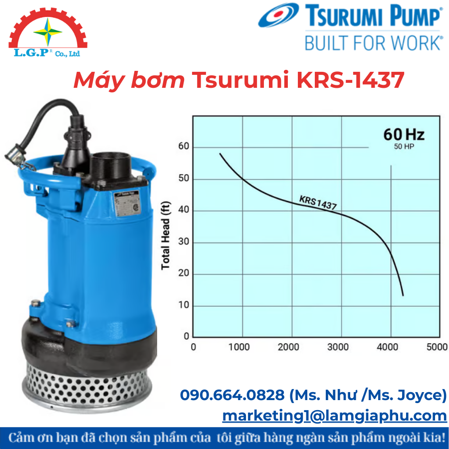 Máy bơm Tsurumi KRS-1437