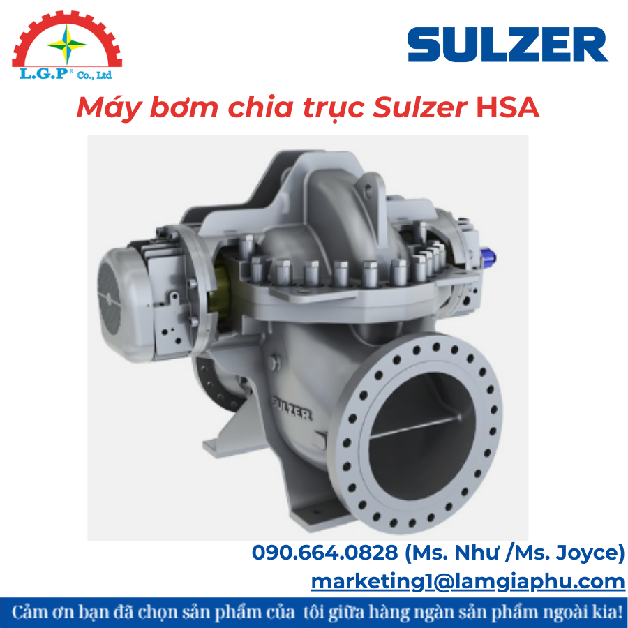 Máy bơm chia trục Sulzer HSA