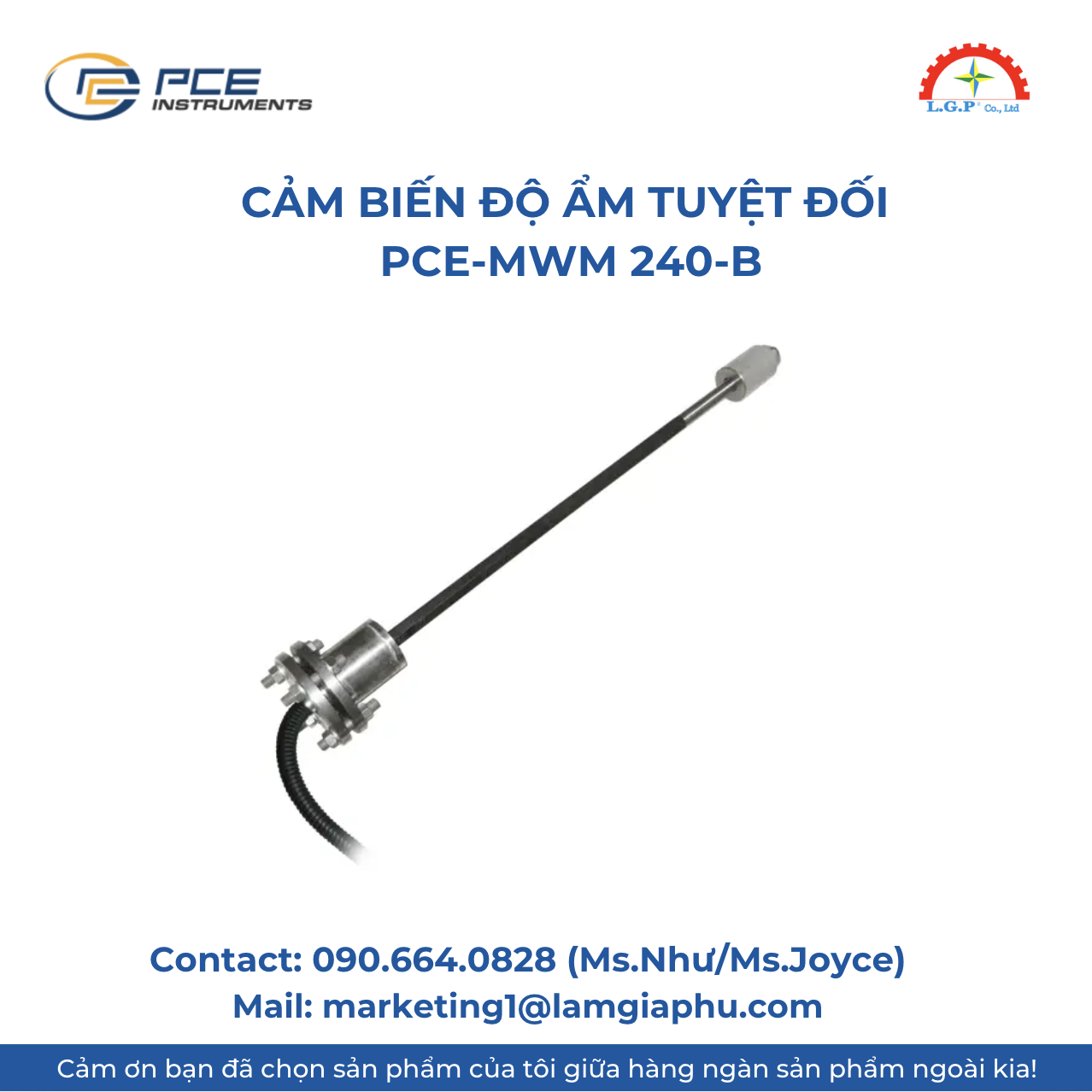 Cảm biến độ ẩm tuyệt đối PCE-MWM 240-B