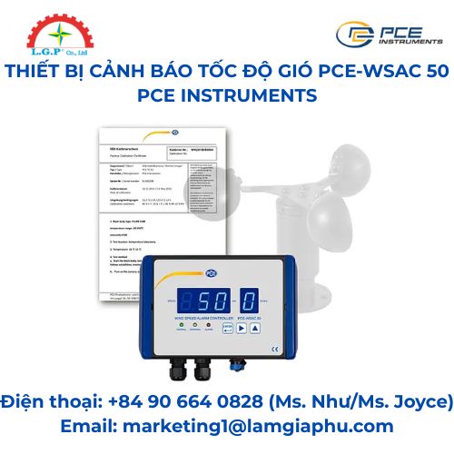 Thiết bị cảnh báo tốc độ gió PCE-WSAC 50 PCE Instruments