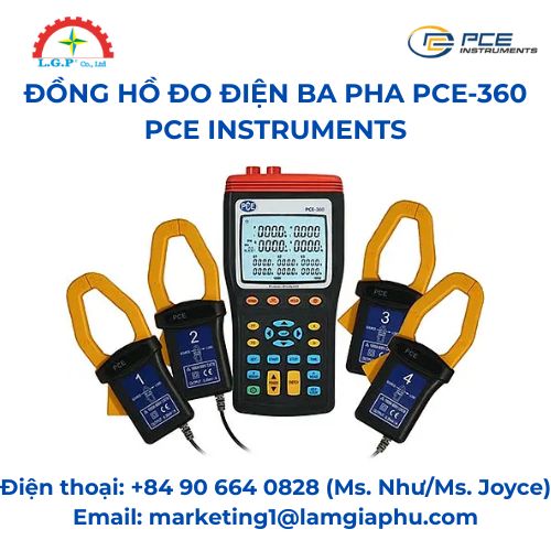 Đồng hồ đo điện ba pha PCE-360 PCE Instruments