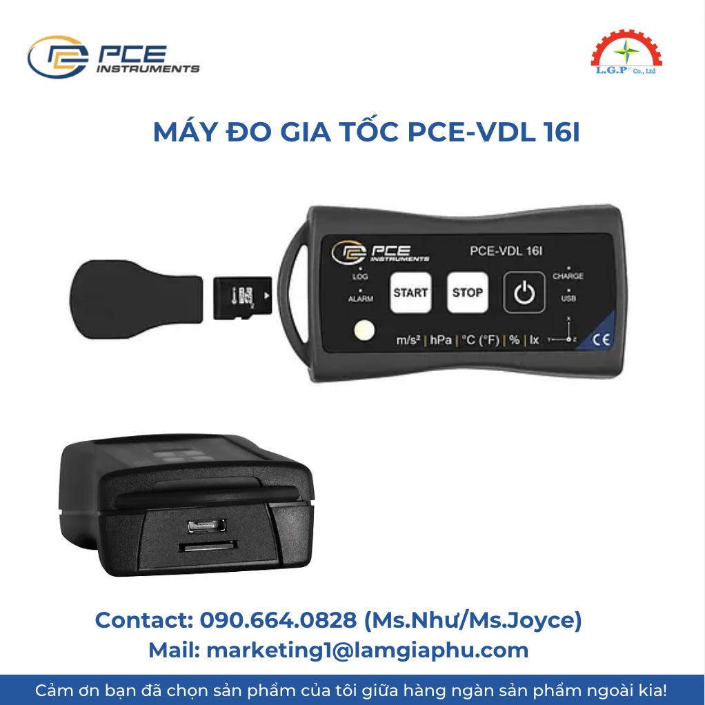 Máy đo gia tốc PCE-VDL 161