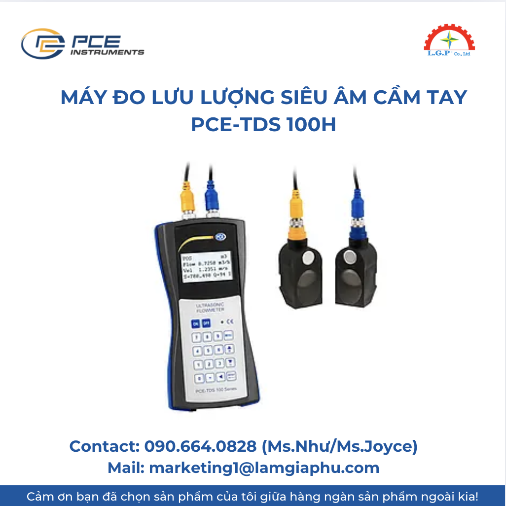 Máy đo lưu lượng siêu âm cầm tay PCE-TDS 100H PCE INSTRUCMENTS