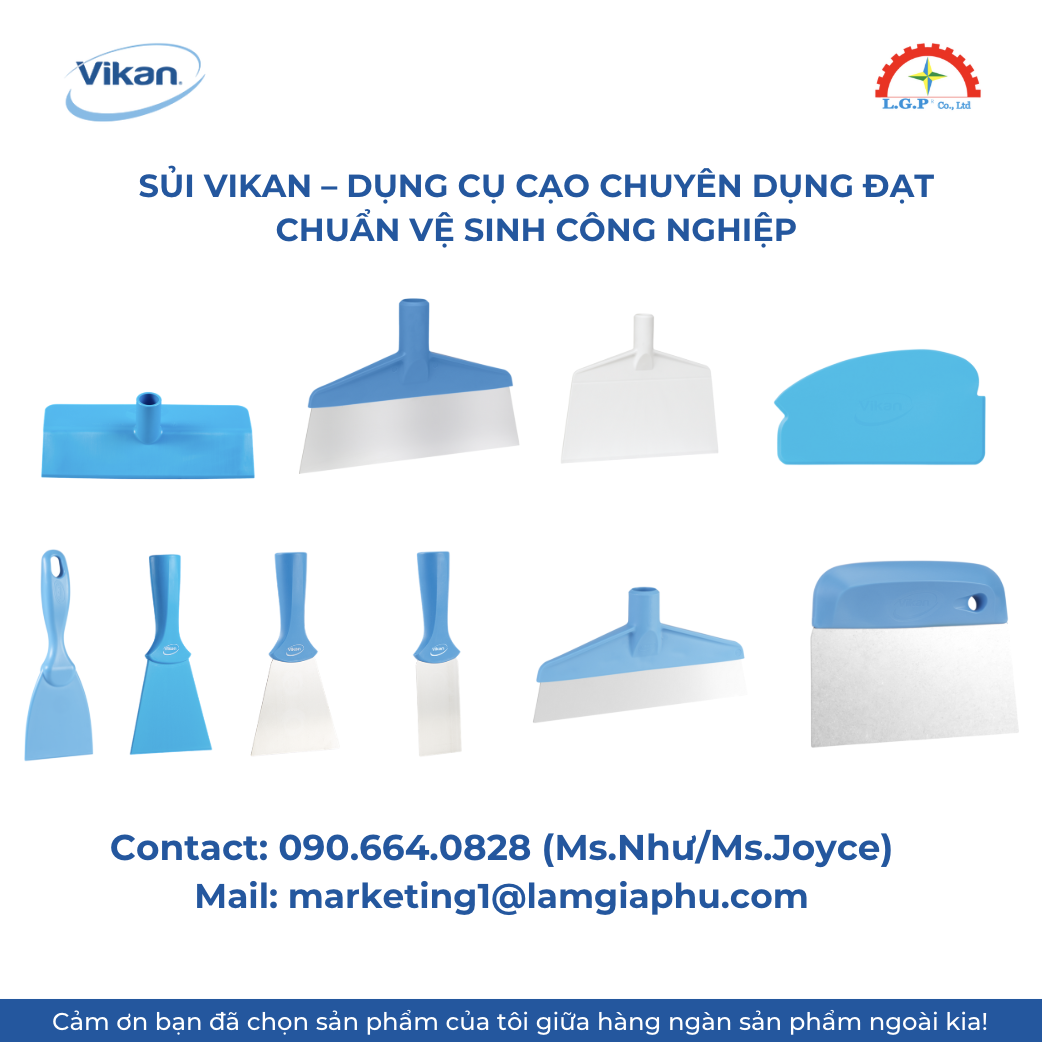 Sủi Vikan – Dụng cụ cạo chuyên dụng đạt chuẩn vệ sinh công nghiệp
