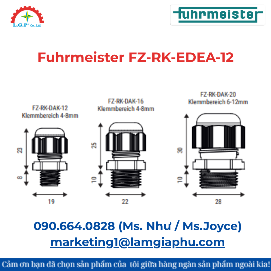 Phụ kiện áp suất Fuhrmeister FZ-RK-EDEA-12 - Ảnh 3