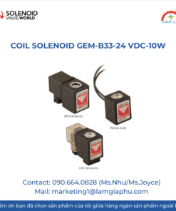 Coil Solenoid GEM-B33-24 VDC-10W