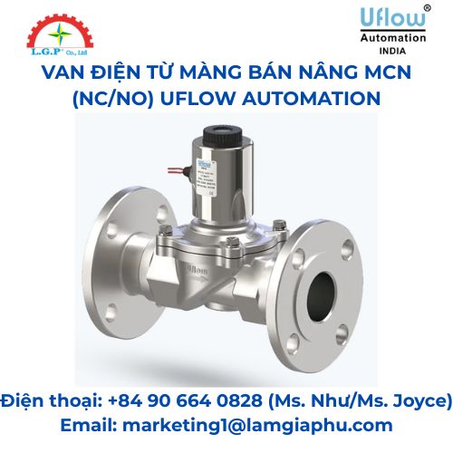 Van điện từ màng bán nâng MCN (NC/NO) Uflow Automation