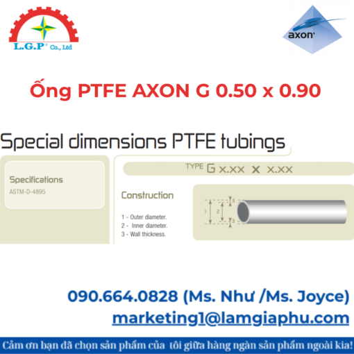 Ống PTFE AXON G 0.50 x 0.90