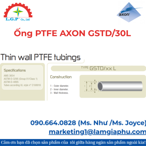 Ống PTFE AXON GSTD/30L