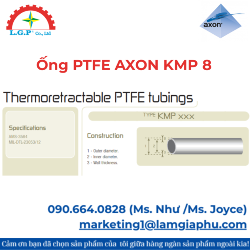 Ống PTFE AXON KMP 8