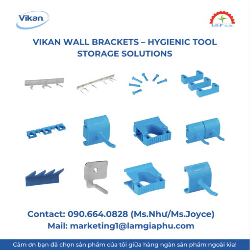 Vikan Wall Brackets – Hygienic Tool Storage Solutions