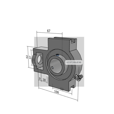 Gối đỡ ổ bi FYH INC UCST207-21JS6 - Ảnh 2