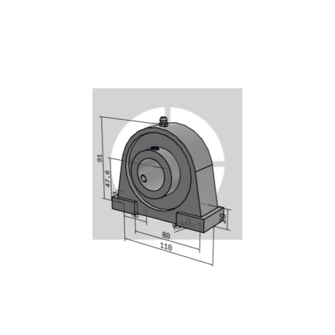 Gối đỡ ổ bi FYH INC UCSPA207-20JS6 - Ảnh 2