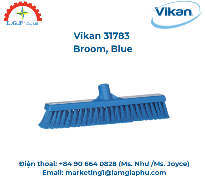 Chổi, Vikan 31783, 410mm, xanh