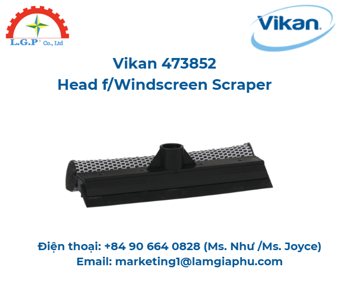 Đầu f/Kính, Vikan 473852, 200 mm, Màu đen