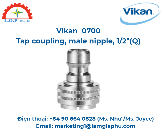 Khớp nối vòi, Vikan 0700, 1/2 "(Q)