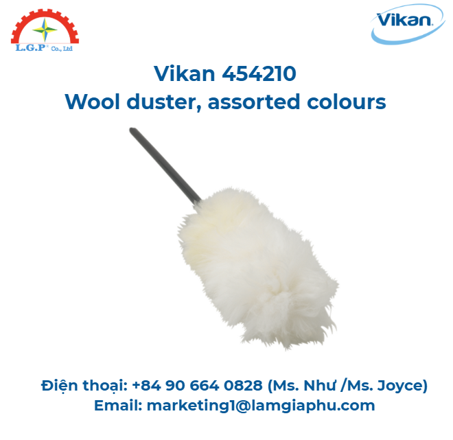 Khăn lau len, Vikan 454210, 770 - 1090 mm, Ø17 mm, Xám