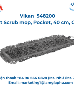 Cây lau nhà ướt, Vikan 548200, Túi, 40 cm, Xám
