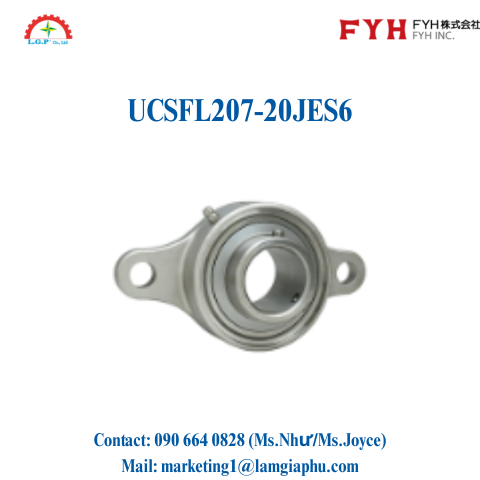 Gối đỡ ổ bi FYH INC UCSFL207-20JES6
