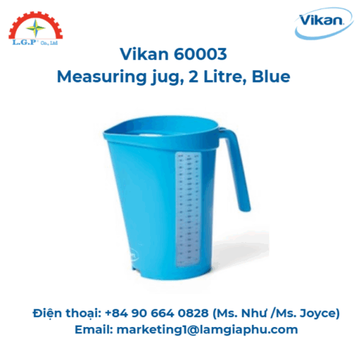Bình đong, Vikan 60003, 2 Lít, Xanh lam