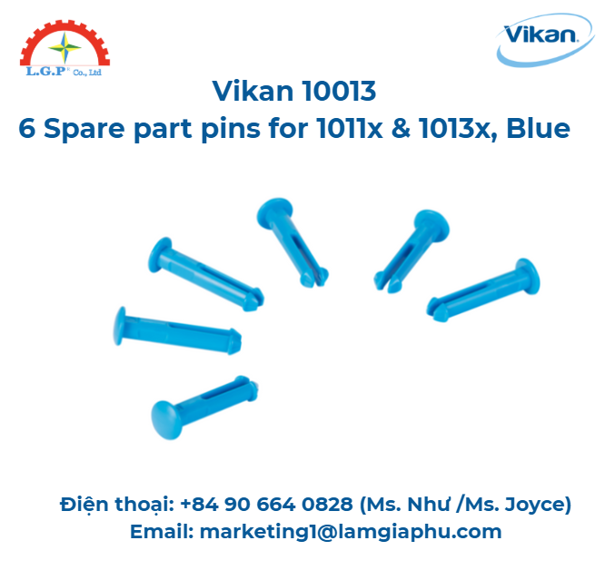 6 chân phụ tùng cho 1011x & 1013x, Vikan 10013, Màu xanh lam