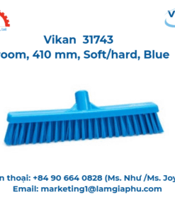 Chổi, Vikan 31743, 410 mm, Mềm/cứng, Xanh lam