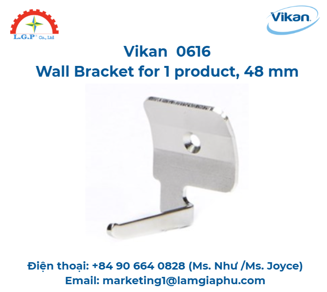 Giá treo tường cho 1 sản phẩm, Vikan 0616, 48 mm