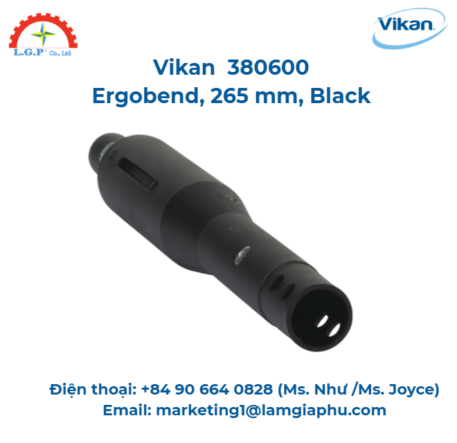 Ergobend, Vikan 380600, 265 mm, Đen 