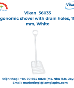 Xẻng công thái học có lỗ thoát nước, Vikan 56035, 1145 mm, Trắng
