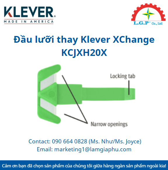 Dau-luoi-thay-Klever-XChange-KCJXH20X